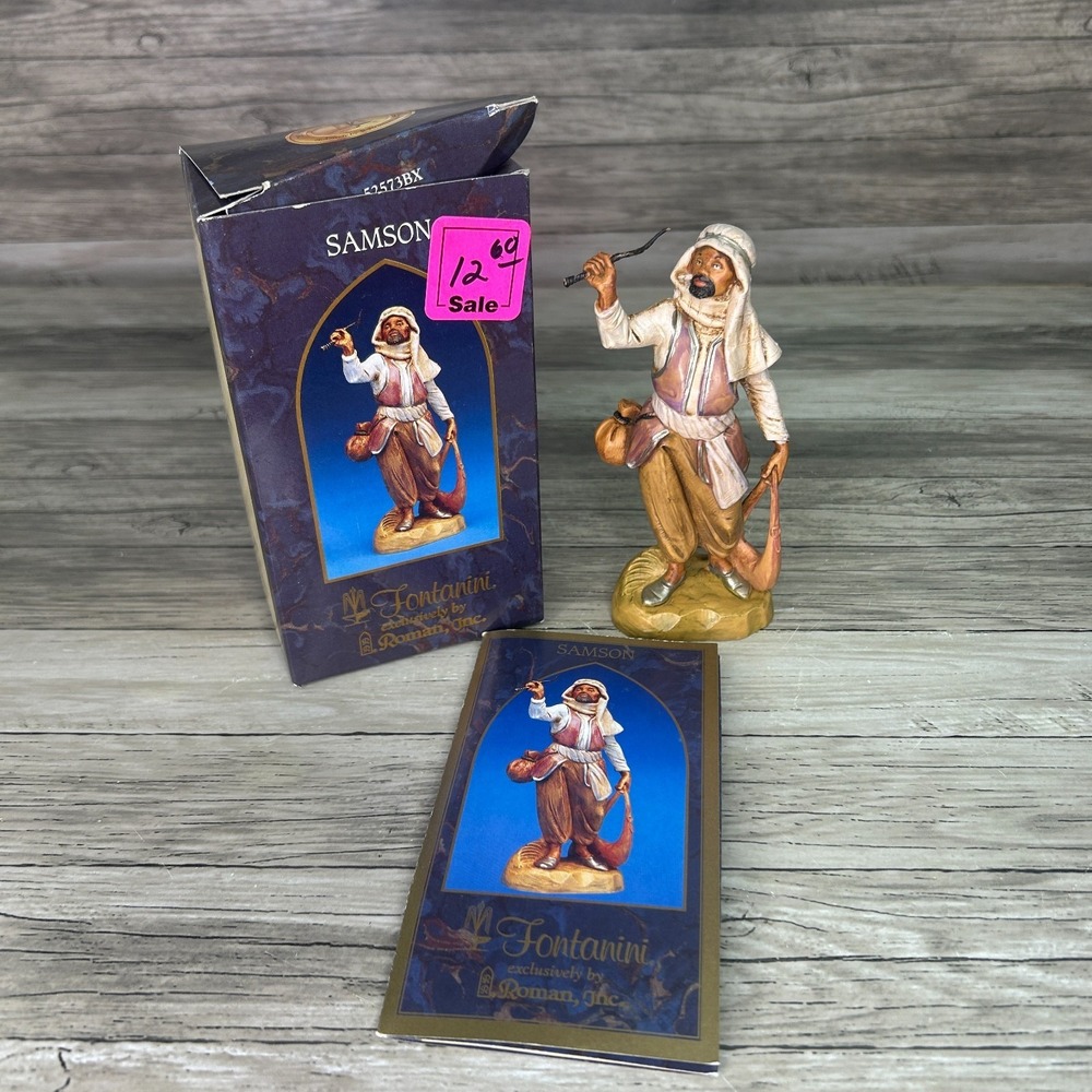 Fontanini Depose Italy Samson Nativity Village Figure Box 5"